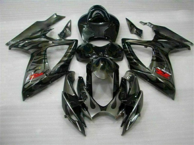 Preto Carenagem GSXR 600 / 750 K6 2006-2007