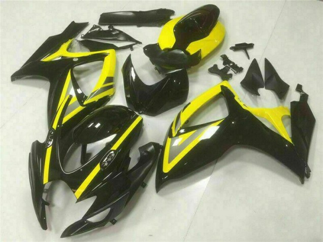 Preto Carenagem & Plástico GSXR 600 / 750 K6 2006-2007