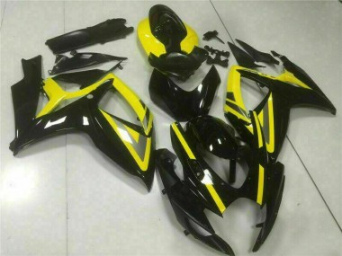 Preto Carenagem & Plástico GSXR 600 / 750 K6 2006-2007