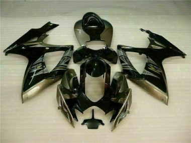 Preto Cinzento Kit Carenagem GSXR 600 / 750 K6 2006-2007
