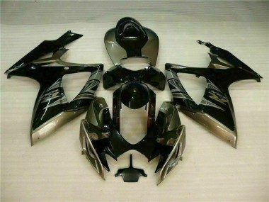 Preto Cinzento Kits Carenagem GSXR 600 / 750 K6 2006-2007