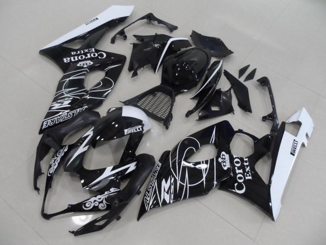 Preto Corona Carenagem GSXR 1000 K5 2005-2006