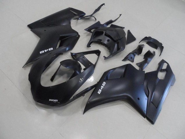 Preto Fosco & Branco 848 Carenagem Ducati 848 1098 1198 2007-2014