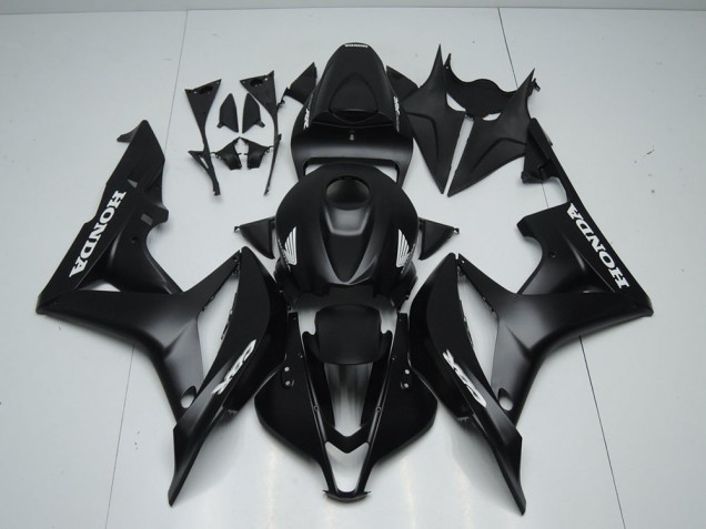 Preto Fosco & Branco Adesivo Carenagem CBR 600RR 2007-2008 Preto Fosco & Branco Adesivo Carenagem CBR 600RR 2007-2008