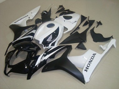Preto Fosco Branco Carenagem CBR 600RR 2007-2008