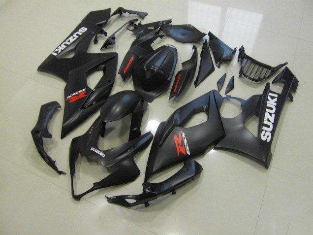 Preto Fosco & Branco Decalques Carenagem GSXR 1000 K5 2005-2006