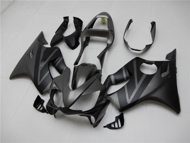 Preto Fosco Cinzento Carenagem CBR 600 F4i 2001-2003 Preto Fosco Cinzento Carenagem CBR 600 F4i 2001-2003