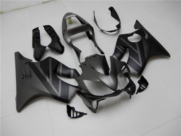 Preto Fosco Cinzento Carenagem CBR 600 F4i 2001-2003 Preto Fosco Cinzento Carenagem CBR 600 F4i 2001-2003