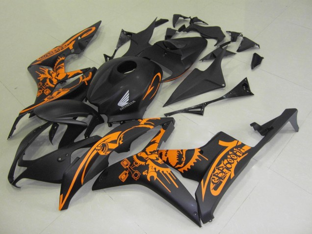 Preto Fosco Laranja Adesivo Carenagem CBR 600RR 2007-2008 Preto Fosco Laranja Adesivo Carenagem CBR 600RR 2007-2008