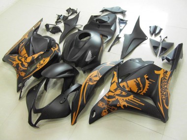 Preto Fosco Laranja Adesivo Carenagem CBR 600RR 2009-2012