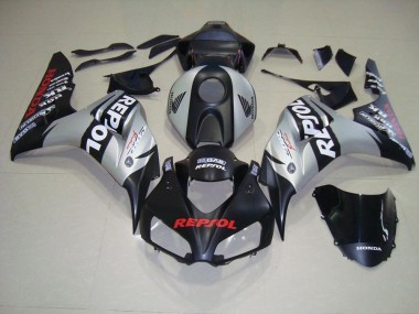 Preto Fosco Prata Repsol Kits Carenagem CBR 1000RR 2006-2007