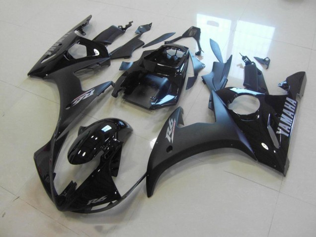 Preto Fosco Preto Brilhante Carenagem R6 2003-2005 Preto Fosco Preto Brilhante Carenagem R6 2003-2005