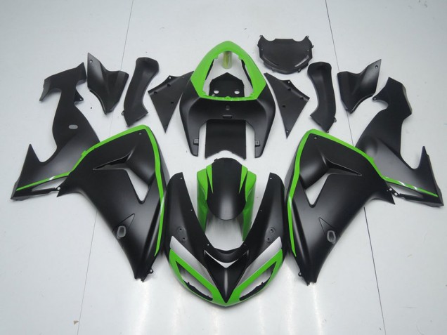 Preto Fosco & Verde Line Carenagem ZX10R 2006-2007 Preto Fosco & Verde Line Carenagem ZX10R 2006-2007