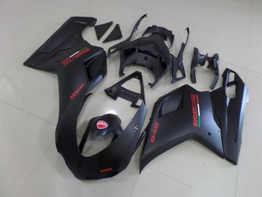 Preto Fosco Vermelho Adesivo Carenagem Ducati 848 1098 1198 2007-2014