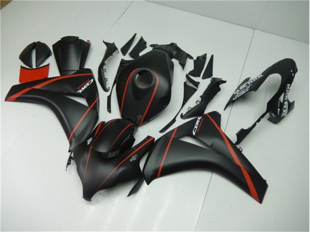 Preto Fosco Vermelho Carenagem CBR 1000RR 2008-2011 Preto Fosco Vermelho Carenagem CBR 1000RR 2008-2011