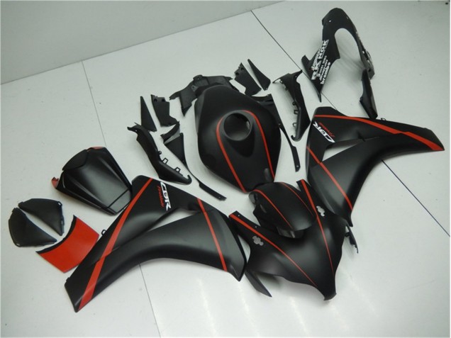 Preto Fosco Vermelho Carenagem CBR 1000RR 2008-2011 Preto Fosco Vermelho Carenagem CBR 1000RR 2008-2011
