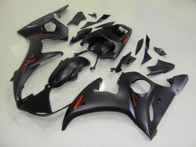 Preto Fosco Vermelho Decalques Carenagem R6 2003-2005 Preto Fosco Vermelho Decalques Carenagem R6 2003-2005