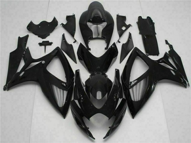 Preto Injeção Kit Carenagem GSXR 600 / 750 K6 2006-2007