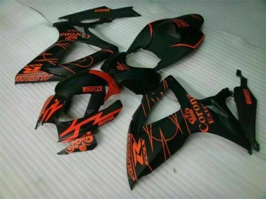 Preto Injeção Kit Carenagem GSXR 600 / 750 K6 2006-2007
