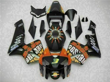 Preto Kit Completo Carenagem CBR 600RR 2005-2006