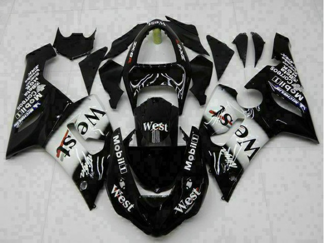 Preto Kit Completo Carenagem ZX6R 2005-2006