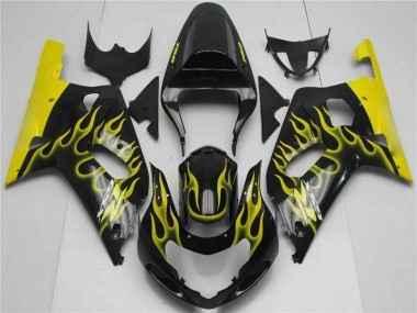 Preto Kits Carenagem GSXR 600 / 750 K1 K2 K3 2001-2003