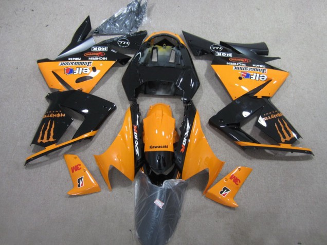 Preto Laranja 3M Monster Carenagem ZX10R 2003-2005