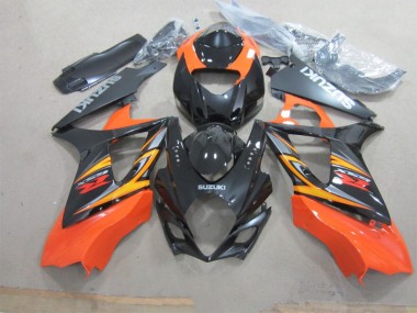 Preto Laranja Abs Plástico GSXR 1000 K7 2007-2008
