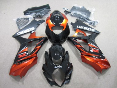 Preto Laranja Abs Plásticos GSXR 1000 K7 2007-2008