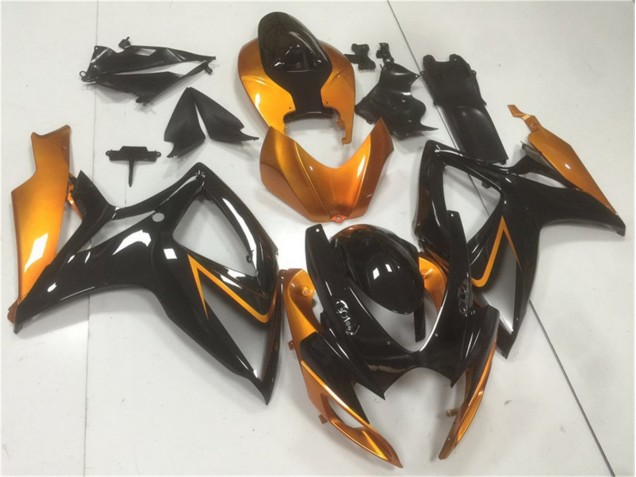 Preto Laranja Carroçaria GSXR 600 / 750 K6 2006-2007
