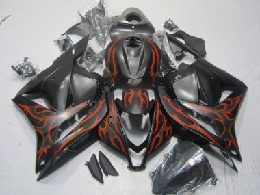 Preto Laranja Chama Carenagem CBR 600RR 2009-2012