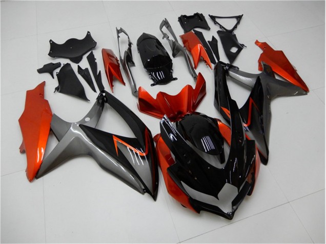Preto Laranja Cinzento Carenagem GSXR 600 / 750 K8 2008-2010