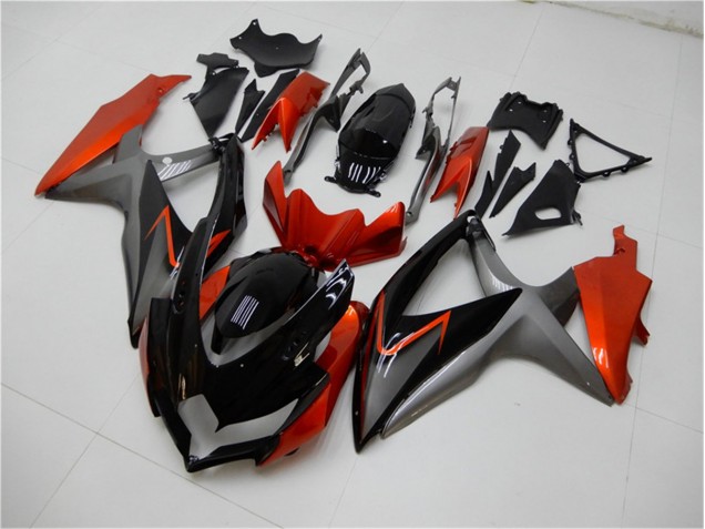 Preto Laranja Cinzento Carenagem GSXR 600 / 750 K8 2008-2010