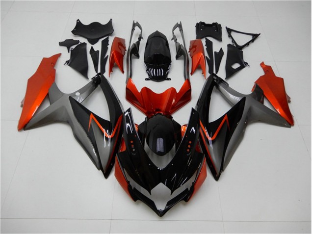 Preto Laranja Cinzento Carenagem GSXR 600 / 750 K8 2008-2010