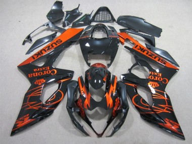 Preto Laranja Corona Extra Carenagem GSXR 1000 K5 2005-2006