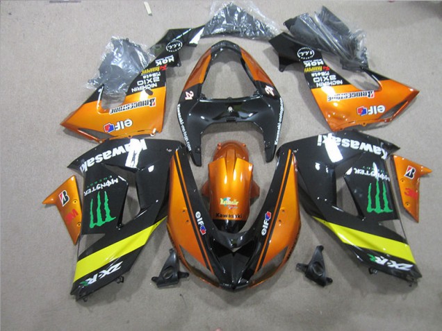 Preto Laranja Monster Carenagem ZX10R 2006-2007