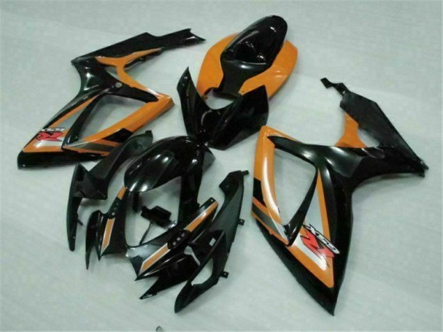 Preto Laranja Plástico GSXR 600 / 750 K6 2006-2007 Preto Laranja Plástico GSXR 600 / 750 K6 2006-2007