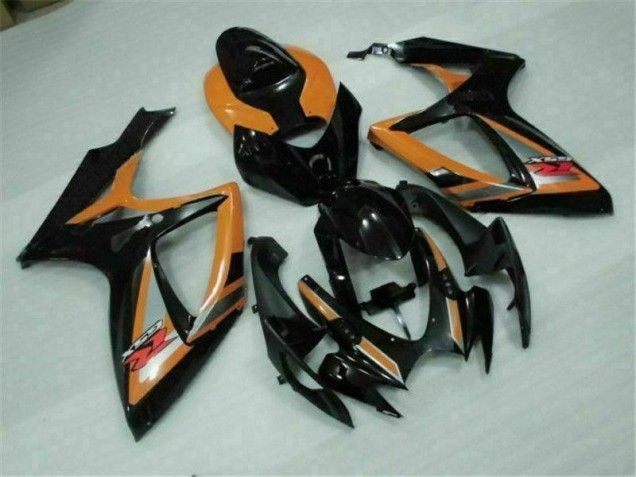 Preto Laranja Plástico GSXR 600 / 750 K6 2006-2007 Preto Laranja Plástico GSXR 600 / 750 K6 2006-2007