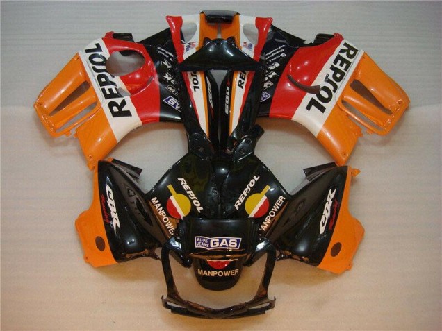 Preto Laranja Repsol Abs Kit Completos Carenagem CBR 600 F3 1995-1998 Preto Laranja Repsol Abs Kit Completos Carenagem CBR 600 F3 1995-1998