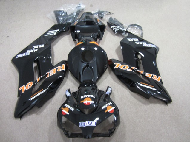 Preto Laranja Repsol Abs Plásticos CBR 1000RR 2004-2005 Preto Laranja Repsol Abs Plásticos CBR 1000RR 2004-2005