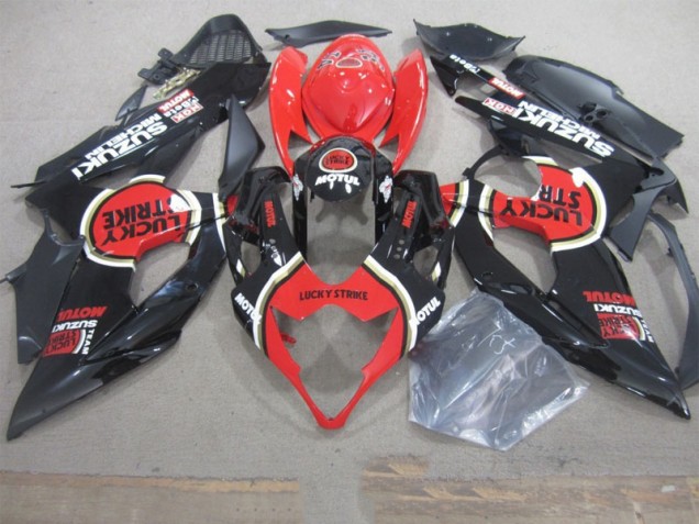 Preto Lucky Strike Vermelho Motul Carenagem GSXR 1000 K5 2005-2006