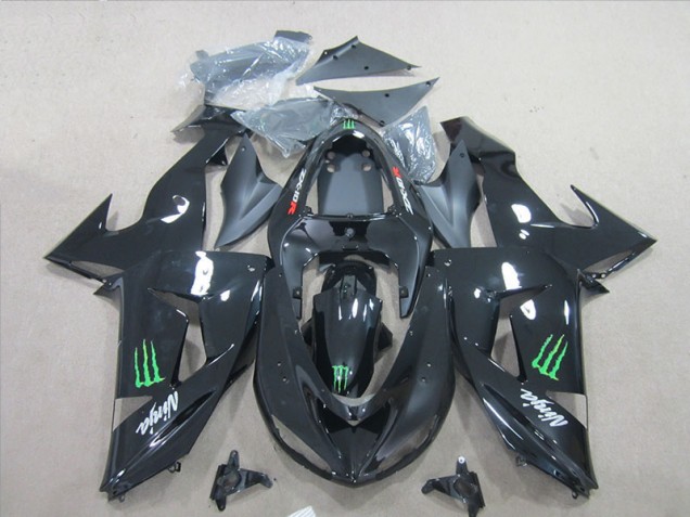 Preto Ninja Verde Monster Carenagem ZX6R 2007-2008 Preto Ninja Verde Monster Carenagem ZX6R 2007-2008