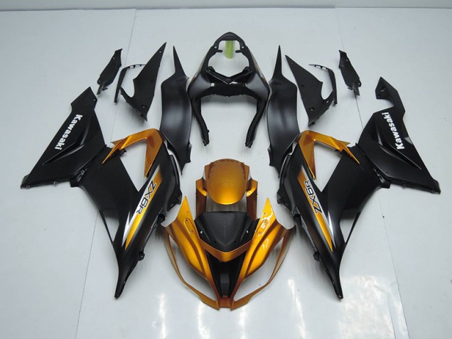 Preto Ouro Abs Kits Carenagem ZX6R 2013-2018