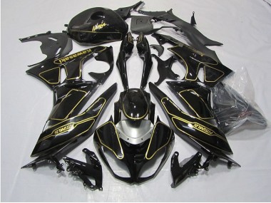 Preto Ouro Carenagem ZX6R 2009-2012