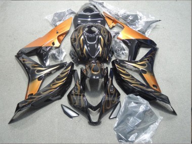 Preto Ouro Chama Carenagem CBR 1000RR 2004-2005