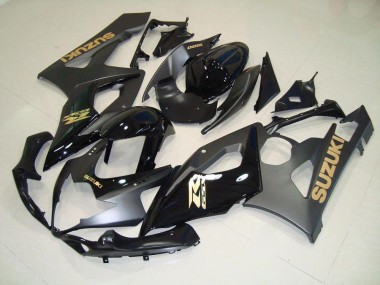 Preto & Ouro Decalques Carenagem GSXR 1000 K5 2005-2006