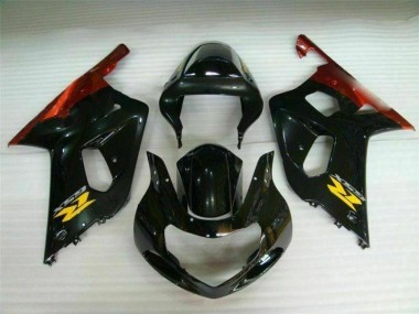 Preto Plástico GSXR 600 / 750 K1 K2 K3 2001-2003