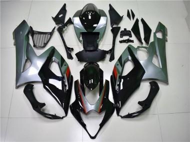 Preto Prata Carenagem GSXR 1000 K5 2005-2006