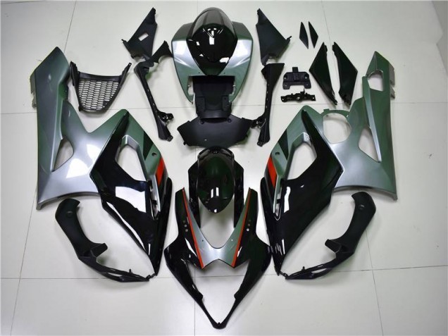 Preto Prata Carenagem GSXR 1000 K5 2005-2006