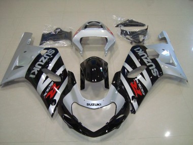 Preto Prata Carenagem GSXR 750 K1 K2 K3 2001-2003